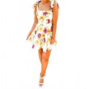 NEW ONE AND ONLY COLLECTIVE catch me in a flower shop floral mini dress in purpl